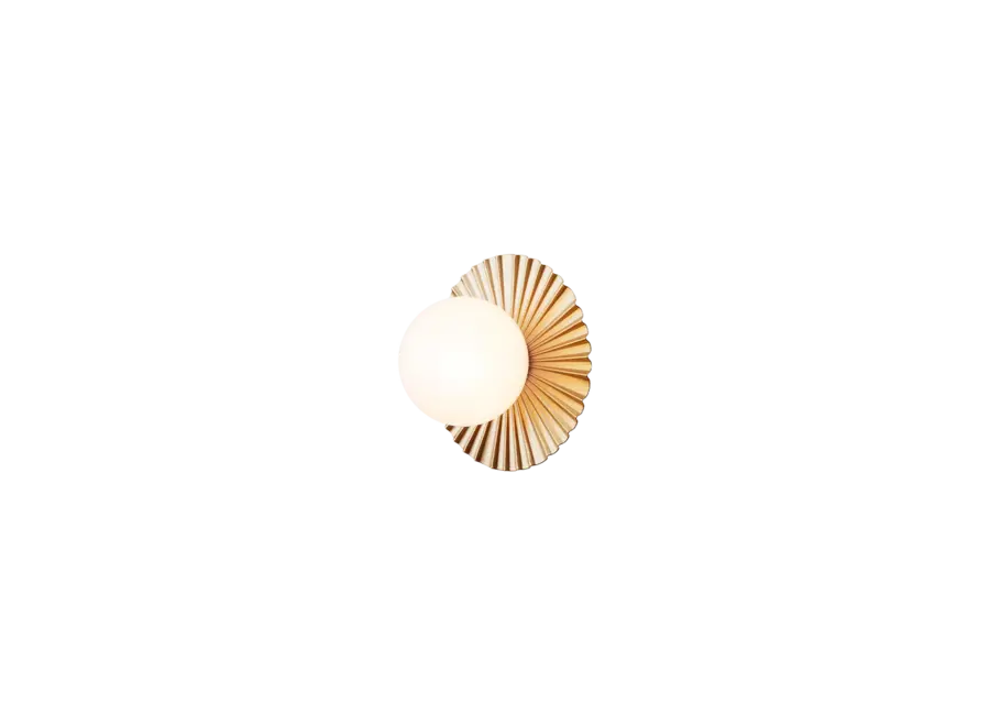 Wall lamp Liila Muuse - Small - Nordic gold - Opal