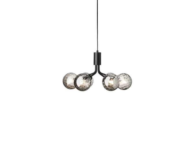 Hanglamp Apiales 6 - Brushed brass - Optic gold