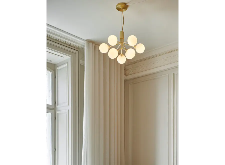Lampe pendante Apiales 9 - Brushed brass - Opal