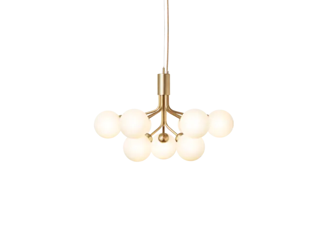 Lampe pendante Apiales 9 - Brushed brass - Opal