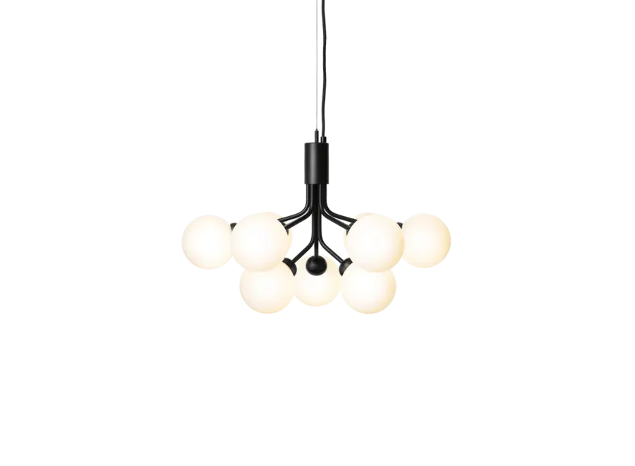 Lampe pendante Apiales 9 - Satin black - Opal