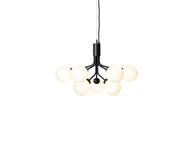 Pendant lamp Apiales 9 - Satin black - Opal