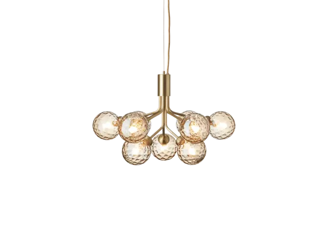 Hängelampe Apiales 9 - Brushed brass - Optic gold