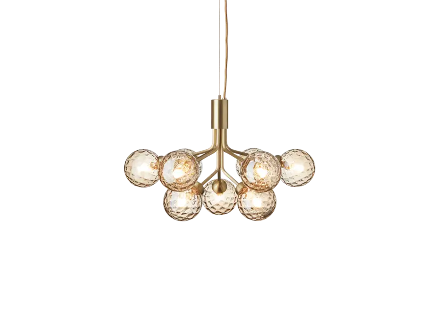 Hängelampe Apiales 9 - Brushed brass - Optic gold