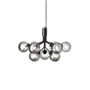 Pendant lamp Apiales 9 - Satin black - Optic smoked