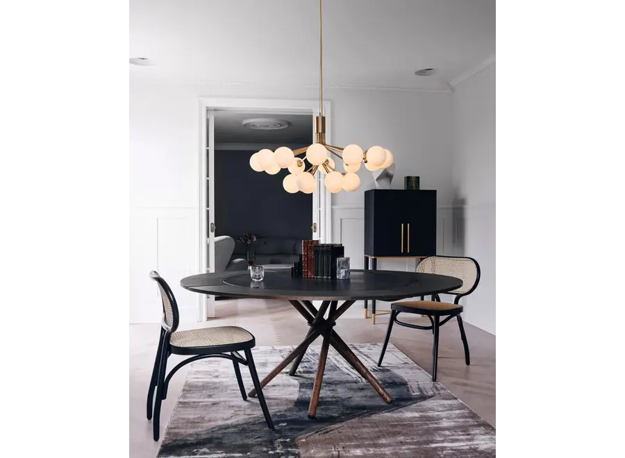 Pendant lamp Apiales 18 - Brushed brass - Opal