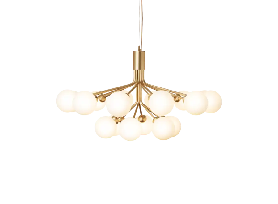 Lampe pendante Apiales 18 - Brushed brass - Opal
