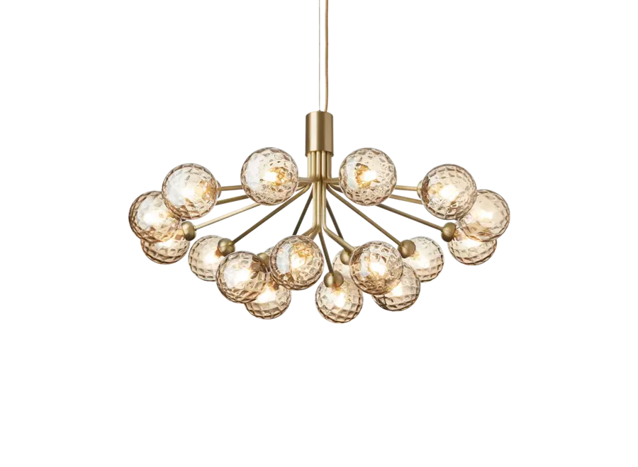 Hanglamp Apiales 18 - Brushed brass - Optic gold