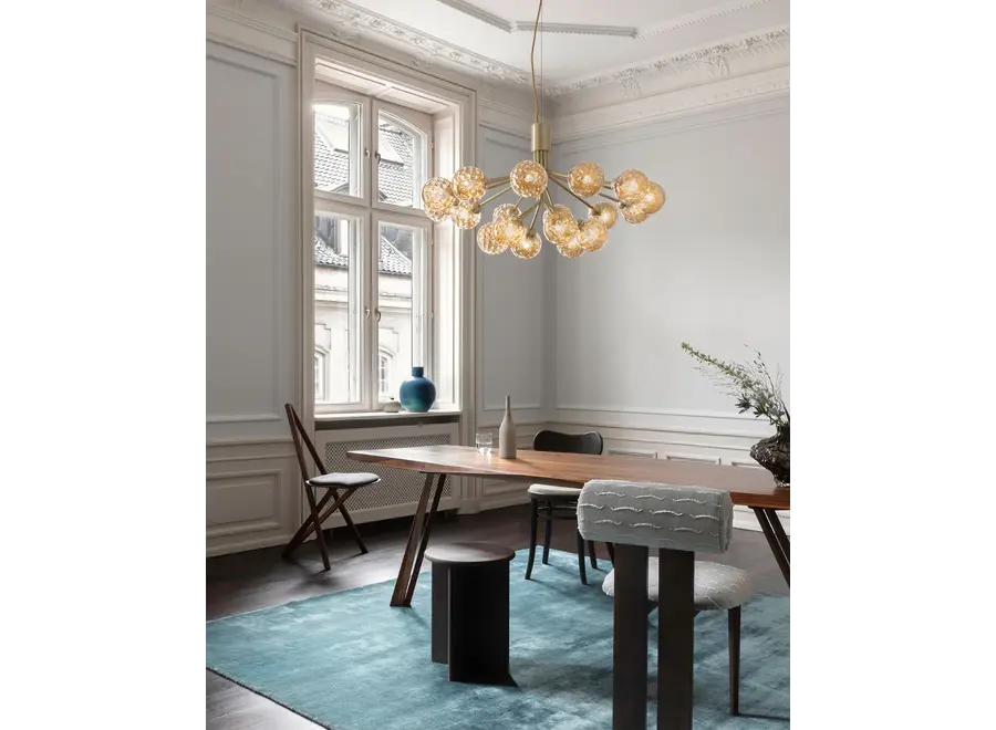 Hanglamp Apiales 18 - Brushed brass - Optic gold