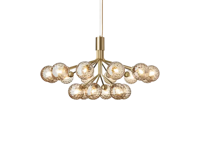 Hängelampe Apiales 18 - Brushed brass - Optic gold