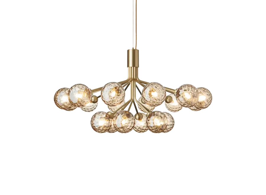 Hängelampe Apiales 18 - Brushed brass - Optic gold