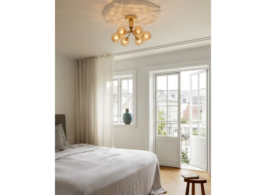 Plafondlamp Apiales 6 - Brushed brass - Optic gold