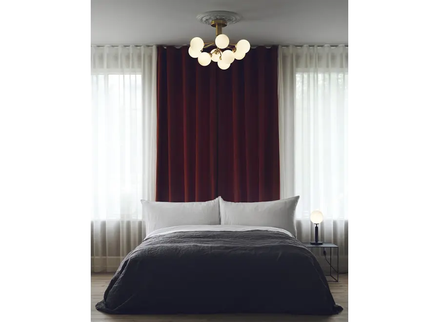 Ceiling lamp Apiales 9 - Brushed brass - Opal