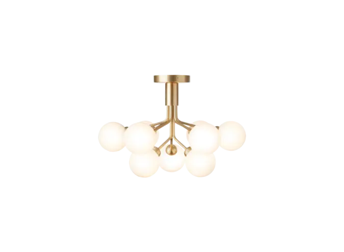 Plafonnier Apiales 9 - Brushed brass - Opal