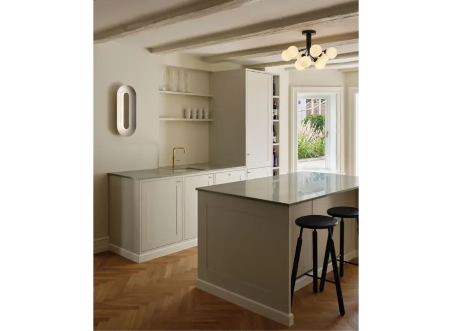 Plafonnier Apiales 9 - Satin black - Opal