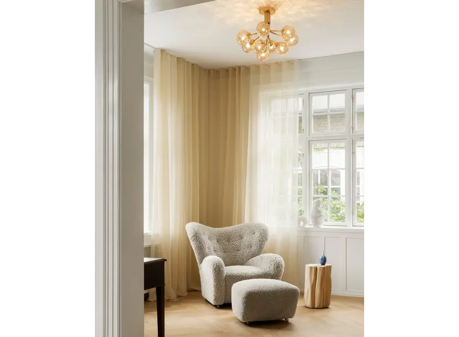 Plafondlamp Apiales 9 - Brushed brass - Optic gold