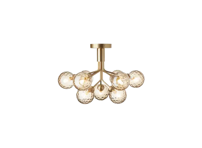 Plafonnier Apiales 9 - Brushed brass - Optic gold