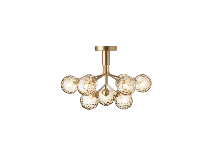 Plafondlamp Apiales 9 - Brushed brass - Optic gold