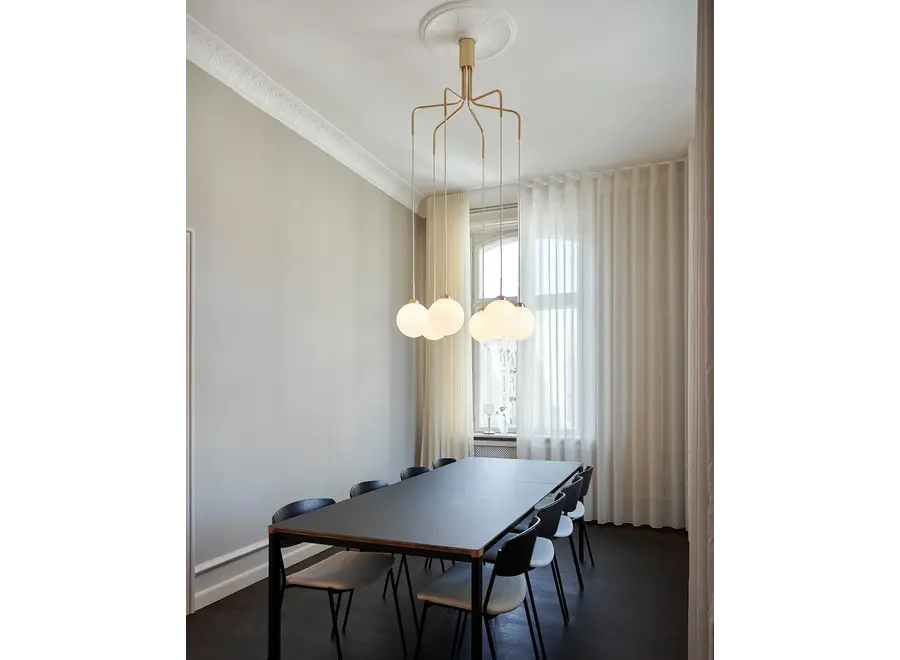 Lampe pendante Apiales Cluster 6 - Satin black - Opal