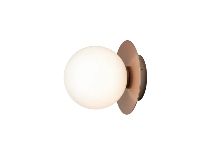 Lampe murale Liila 1 - Outdoor - Dark bronze - Opal