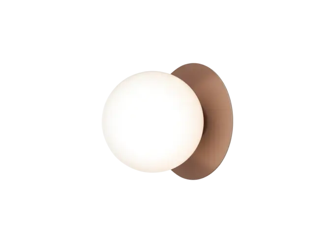 Wandleuchte Liila 1 - Outdoor - Dark bronze - Opal