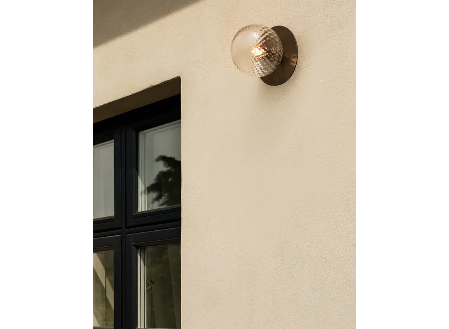 Lampe murale Liila 1 - Outdoor - Dark bronze - Optic clear