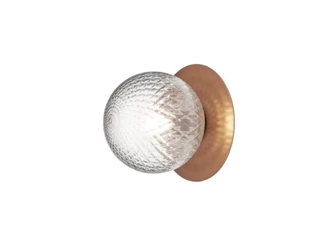 Wandleuchte Liila 1 - Outdoor - Dark bronze - Optic clear