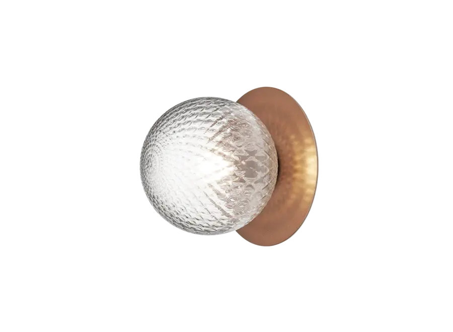 Wandleuchte Liila 1 - Outdoor - Dark bronze - Optic clear