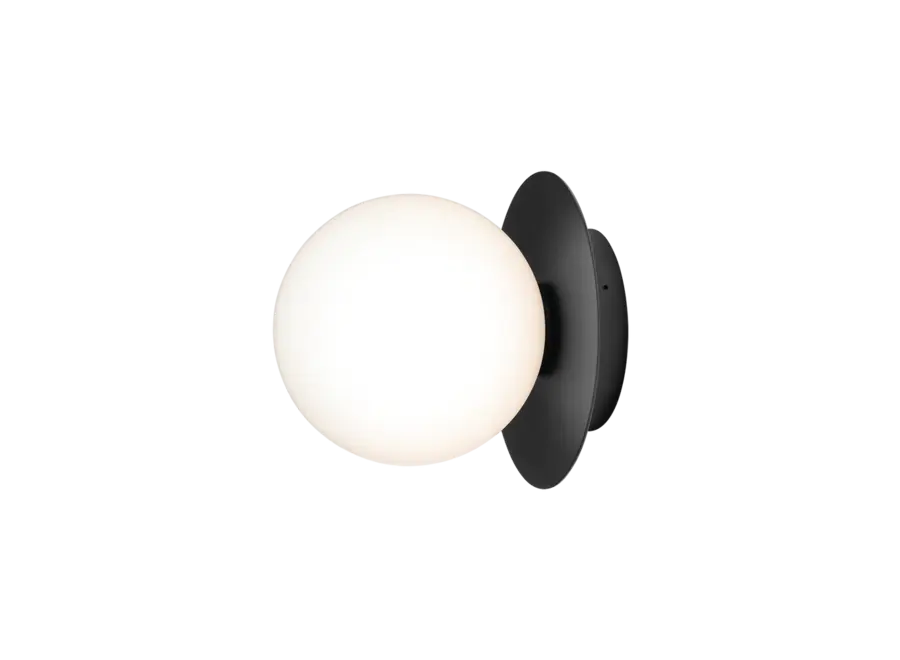 Wandlamp Liila 1 - Outdoor - Black - Opal