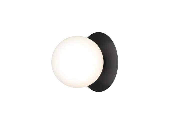 Wandleuchte Liila 1 - Outdoor - Black - Opal