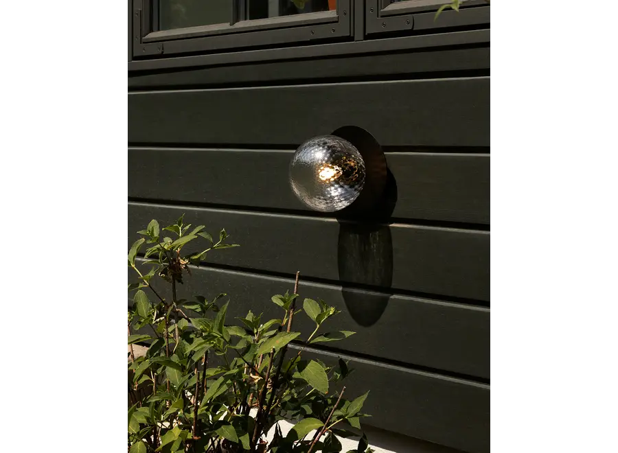 Wall lamp Liila 1 - Outdoor - Black - Optic clear