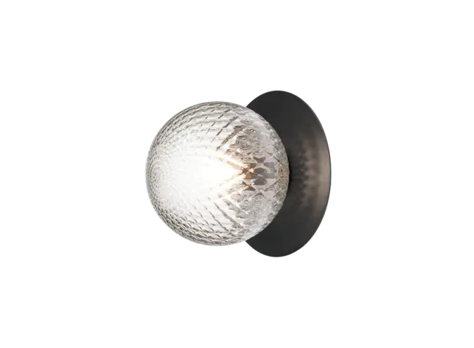 Wandlamp Liila 1 - Outdoor - Black - Optic clear