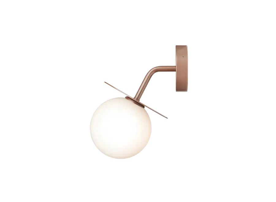 Wandleuchte Liila Wall - Outdoor - Dark bronze - Opal