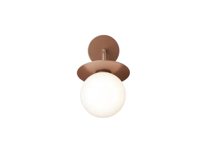 Wandleuchte Liila Wall - Outdoor - Dark bronze - Opal