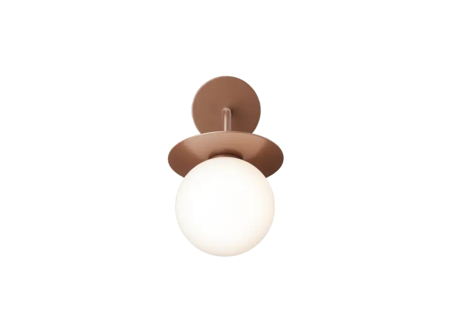 Wall lamp Liila Wall - Outdoor - Dark bronze - Opal