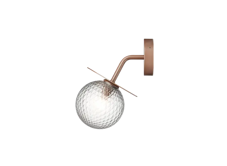 Wandlamp Liila Wall - Outdoor - Dark bronze - Optic clear