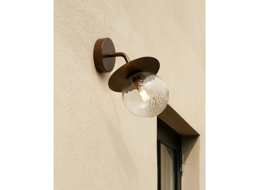 Wandlamp Liila Wall - Outdoor - Dark bronze - Optic clear