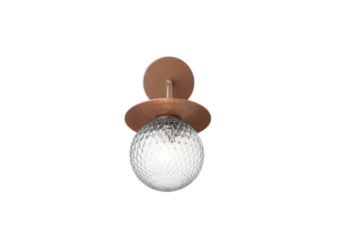 Wall lamp Liila Wall - Outdoor - Dark bronze - Optic clear