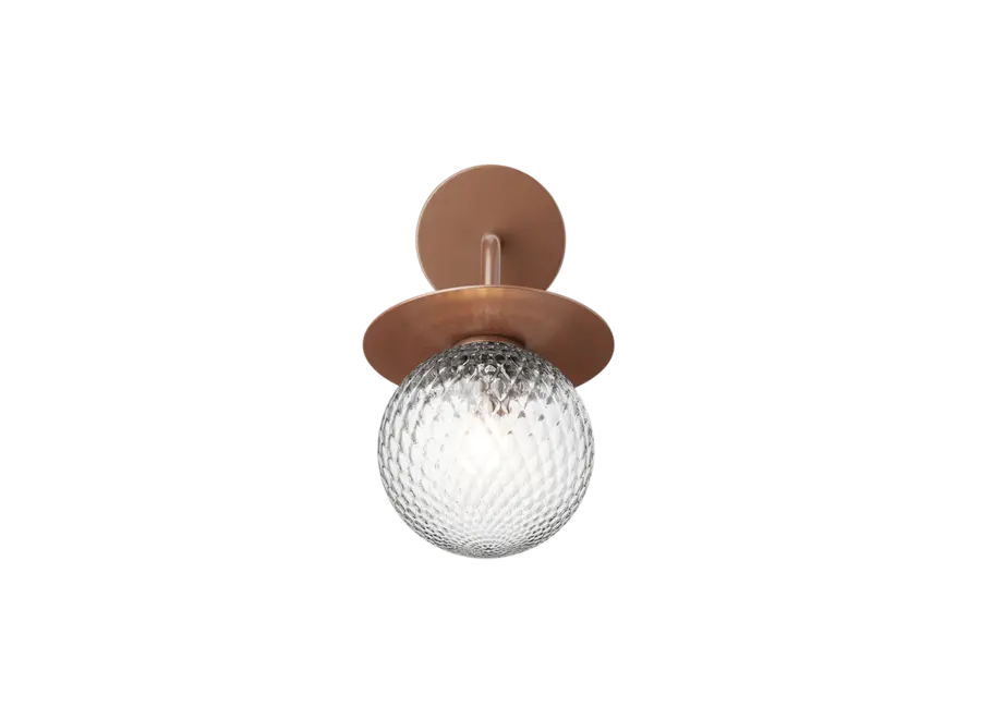 Wandleuchte Liila Wall - Outdoor - Dark bronze - Optic clear