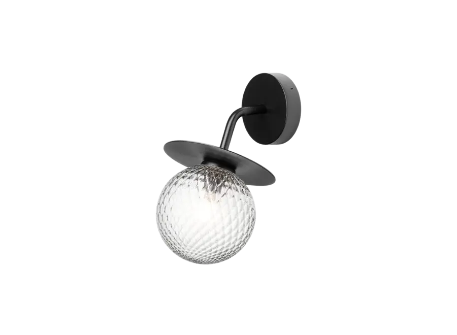 Wandlamp Liila Wall - Outdoor - Black - Optic clear