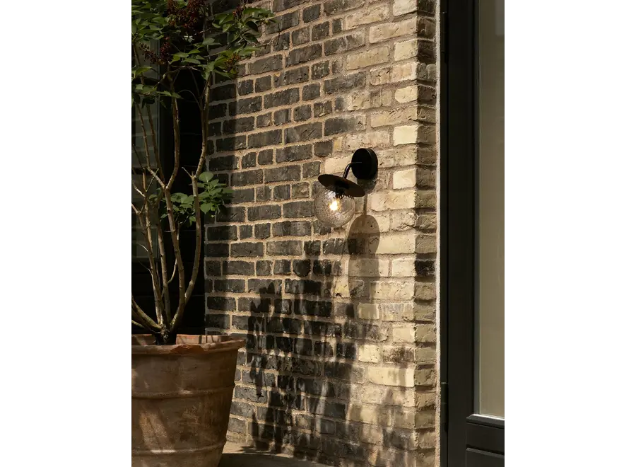 Wandleuchte Liila Wall - Outdoor - Black - Optic clear
