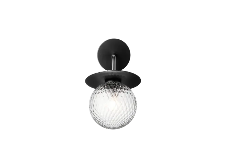 Wandlamp Liila Wall - Outdoor - Black - Optic clear