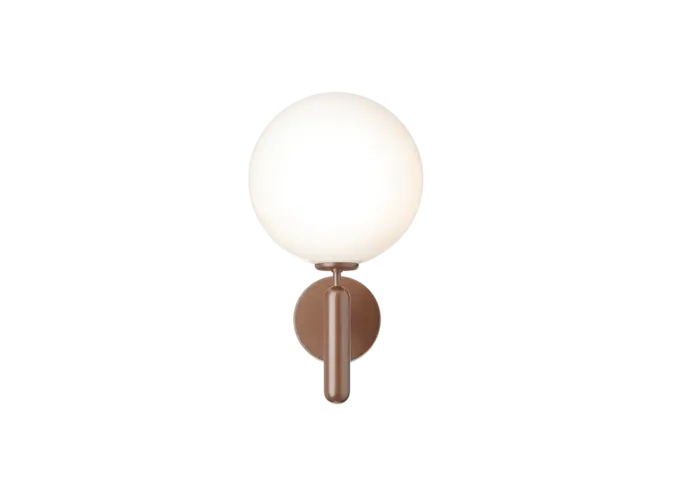 Wall Lamp Miira Wall - Outdoor - Dark bronze - Opal