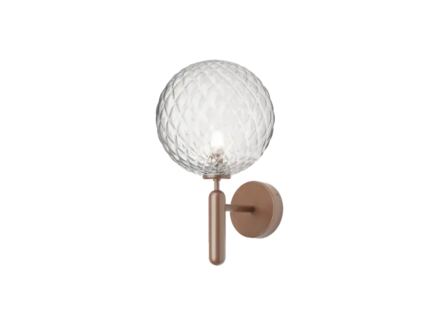 Wandlamp Miira Wall - Outdoor - Dark bronze - Optic clear