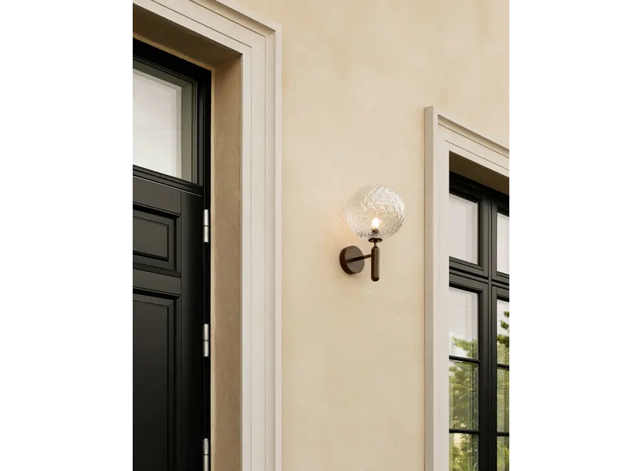 Wall Lamp Miira Wall - Outdoor - Dark bronze - Optic clear