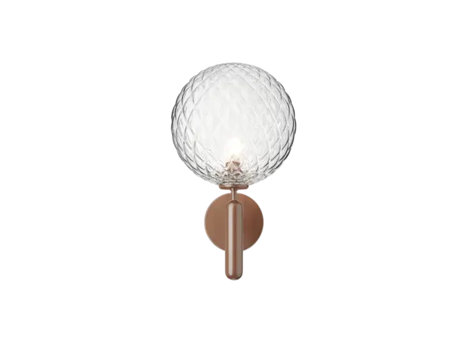 Wall Lamp Miira Wall - Outdoor - Dark bronze - Optic clear