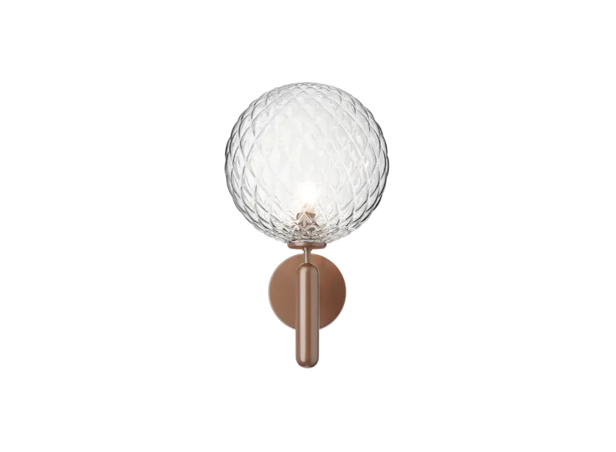 Wall Lamp Miira Wall - Outdoor - Dark bronze - Optic clear