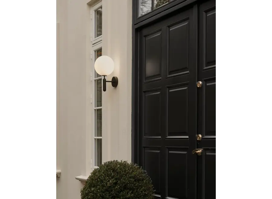 Wall Lamp Miira Wall - Outdoor - Black - Opal