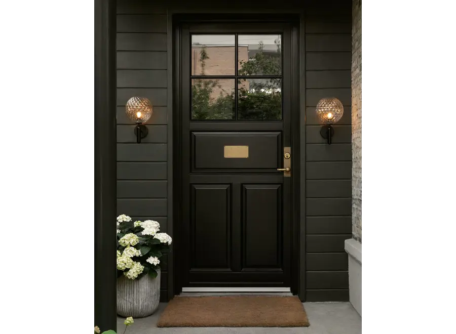 Wandleuchte Miira Wall - Outdoor - Black - Optic clear