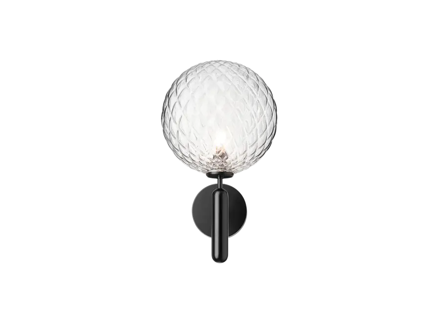 Wandlamp Miira Wall - Outdoor - Black - Optic clear
